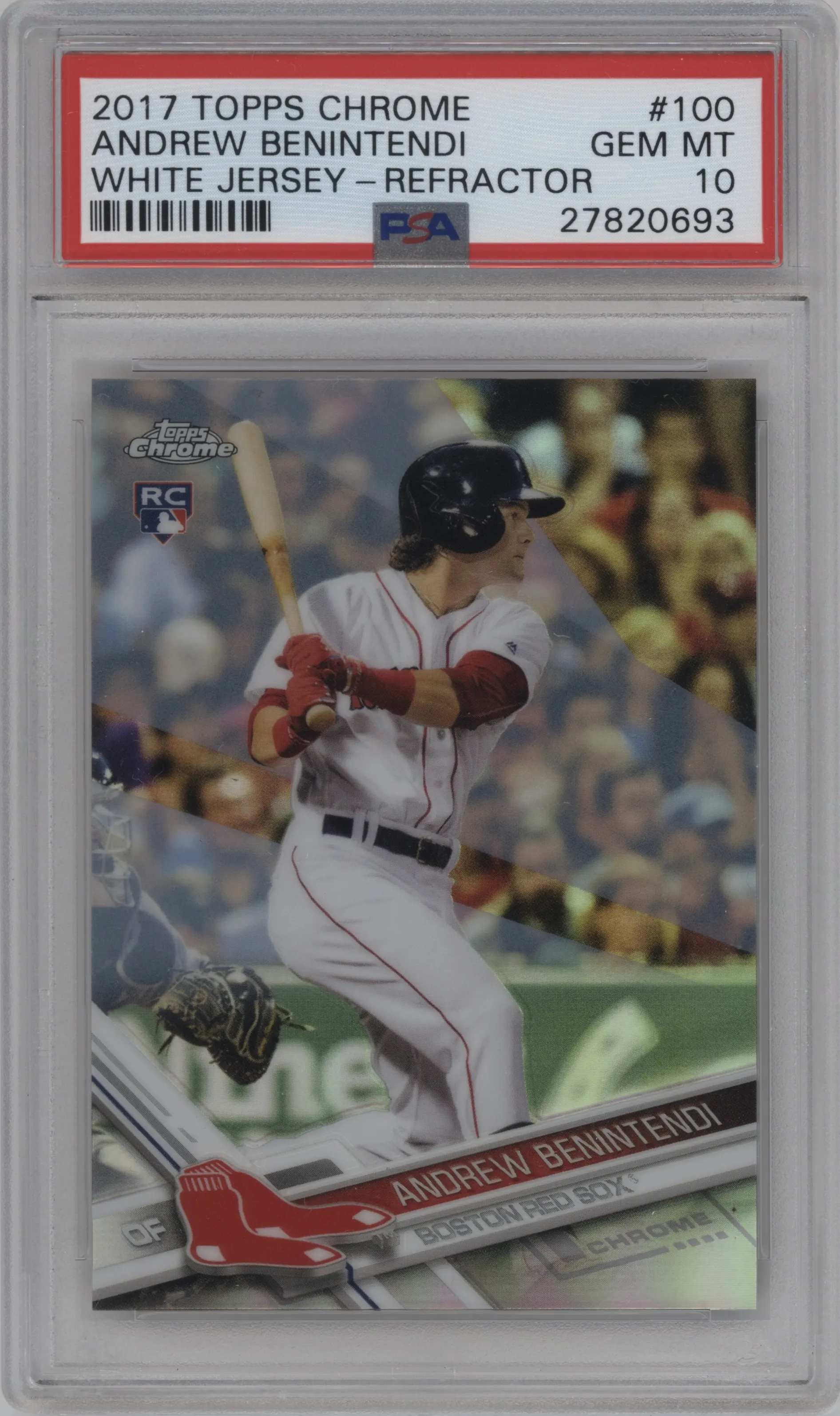 2017 Topps Chrome Andrew Benintendi Refractor PSA 10