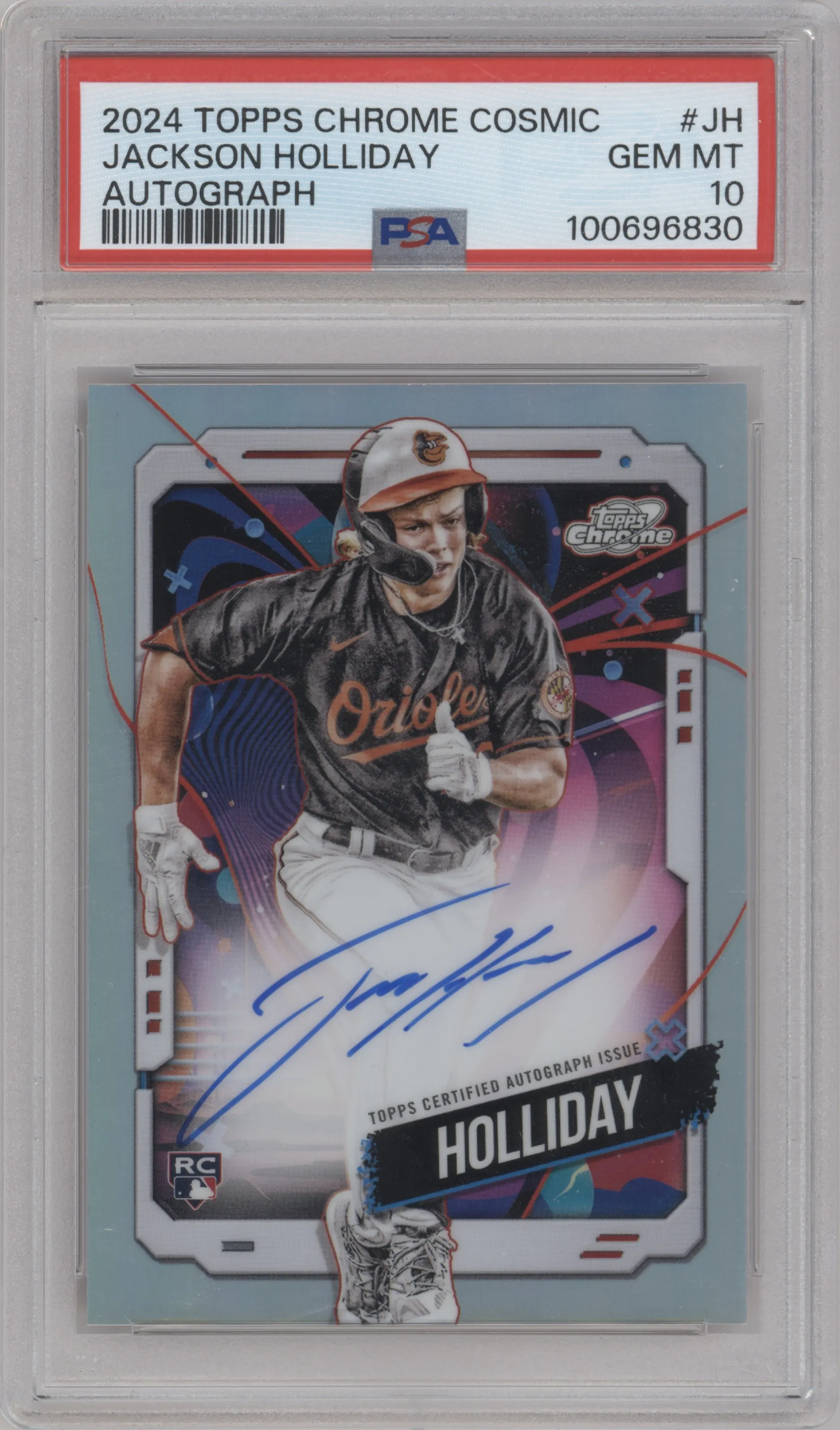 2024 Topps Cosmic Chrome Auto Jackson Holliday PSA 10