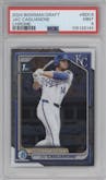 Jac Caglianone from the 2024 Bowman Draft set graded by PSA and given an overall grade of 9.