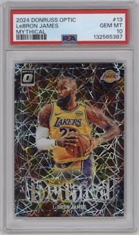 LeBron James	 from the 2024-25 Donruss Optic set graded by PSA and given an overall grade of 10.