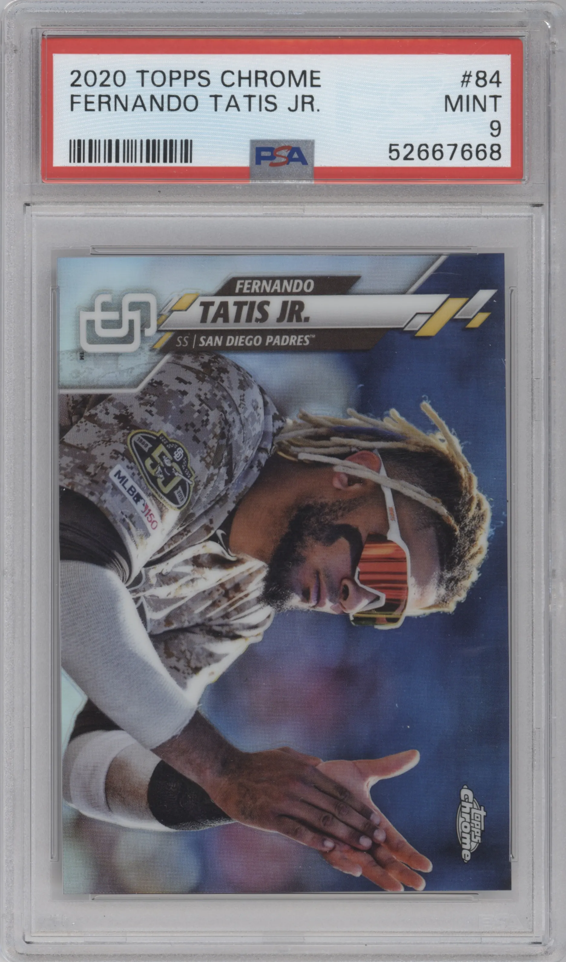 2020 Topps Chrome SP Variation Fernando Tatis Jr. PSA 9