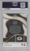 Jayden Reed  from the 2023 Panini Select set featuring a Dragon Scale parallel graded by PSA and given an overall grade of 9.