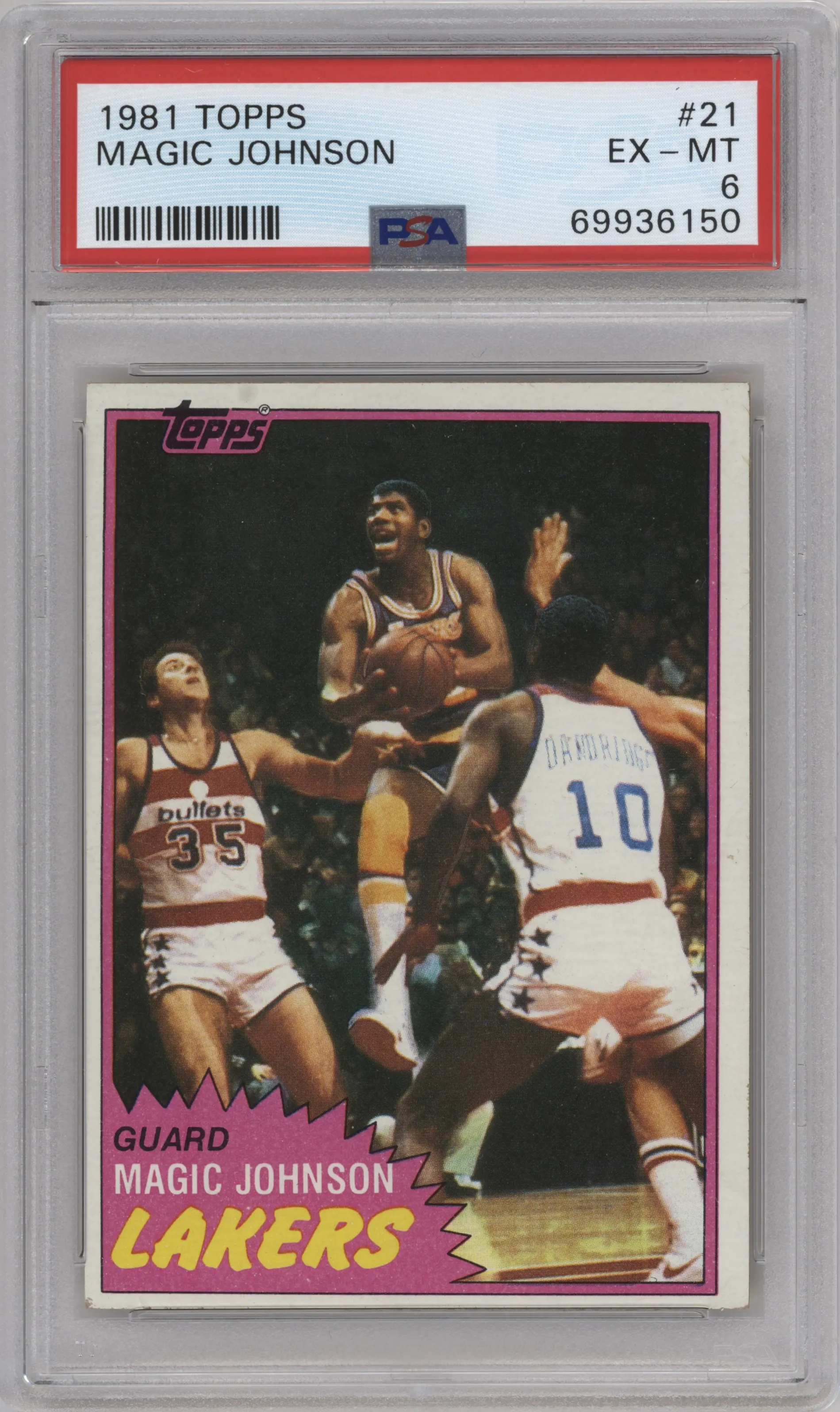 1981 Topps Magic Johnson #21 PSA 6