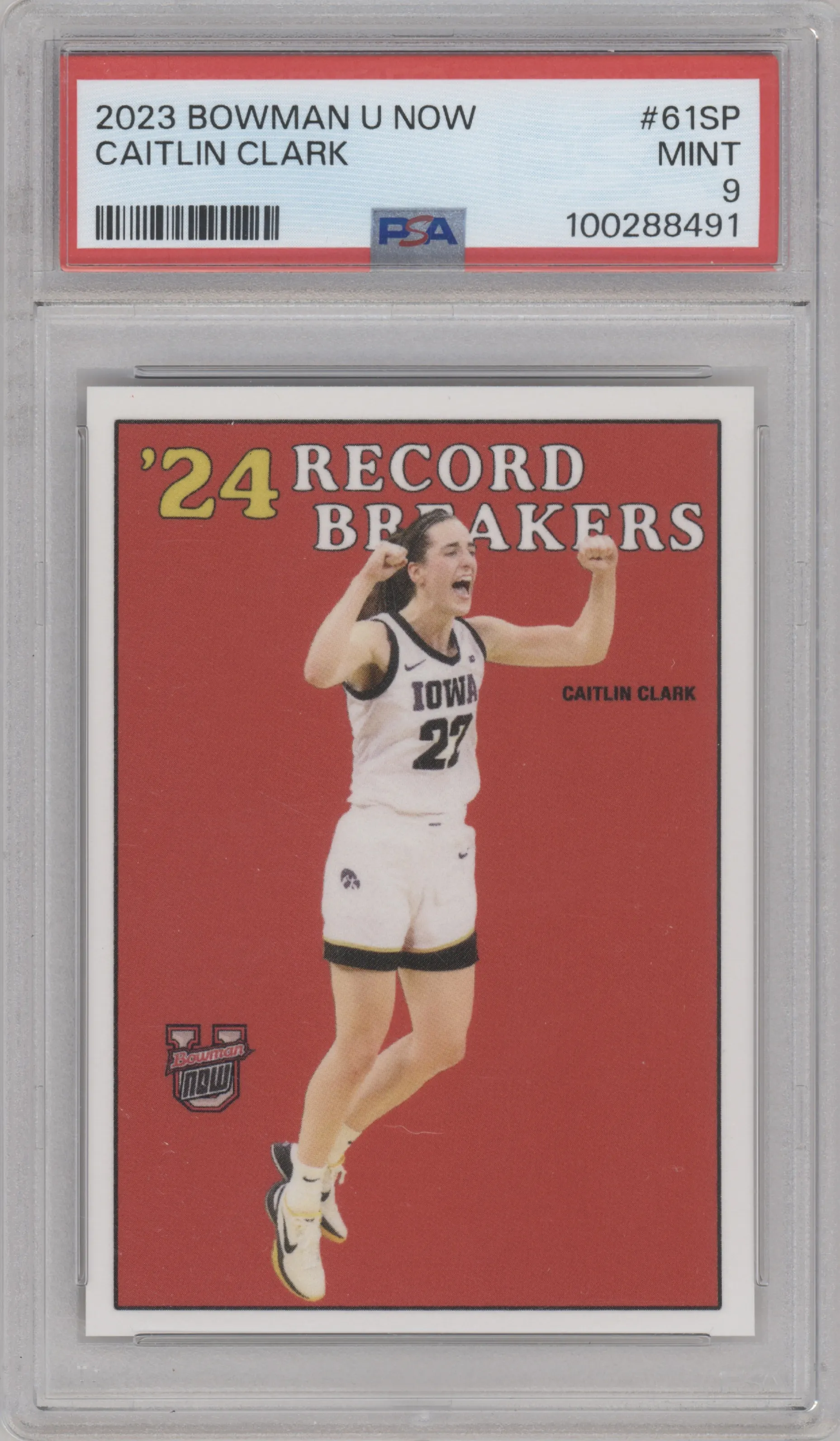 2023 Bowman U Now Caitlin Clark #61-SP PSA 9