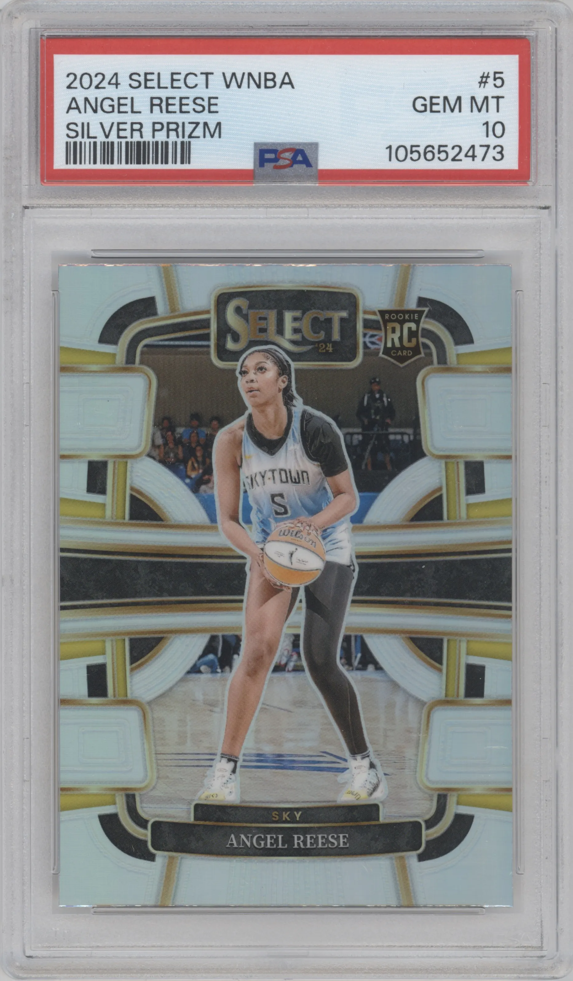 2024 Panini Select WNBA Angel Reese Silver Prizm PSA 10