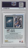 Jalen Hurts from the 2023 Donruss Optic set graded by PSA and given an overall grade of 10.