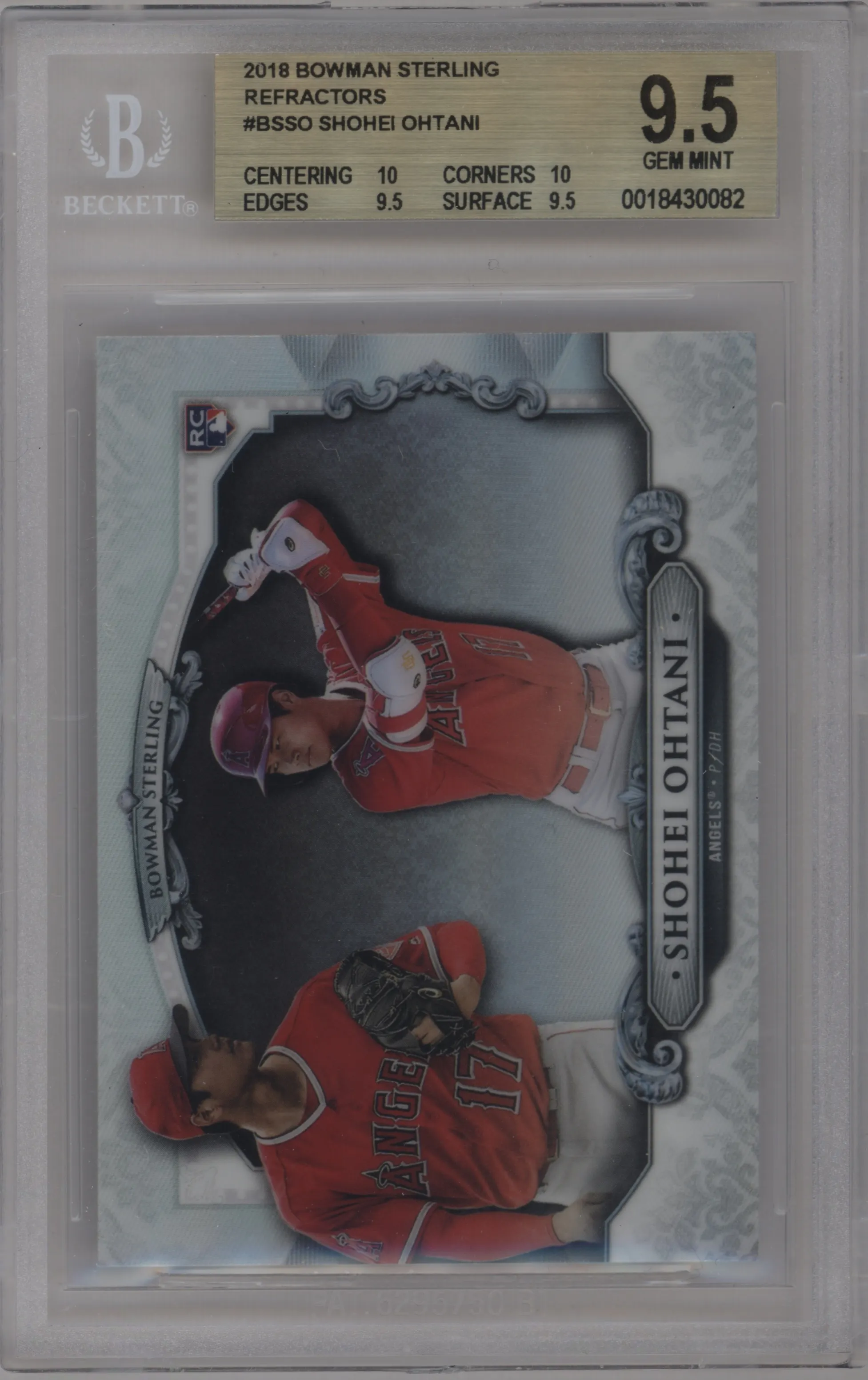 2018 Bowman Chrome Sterling Continuity Shohei Ohtani #BS-SO BGS 9.5