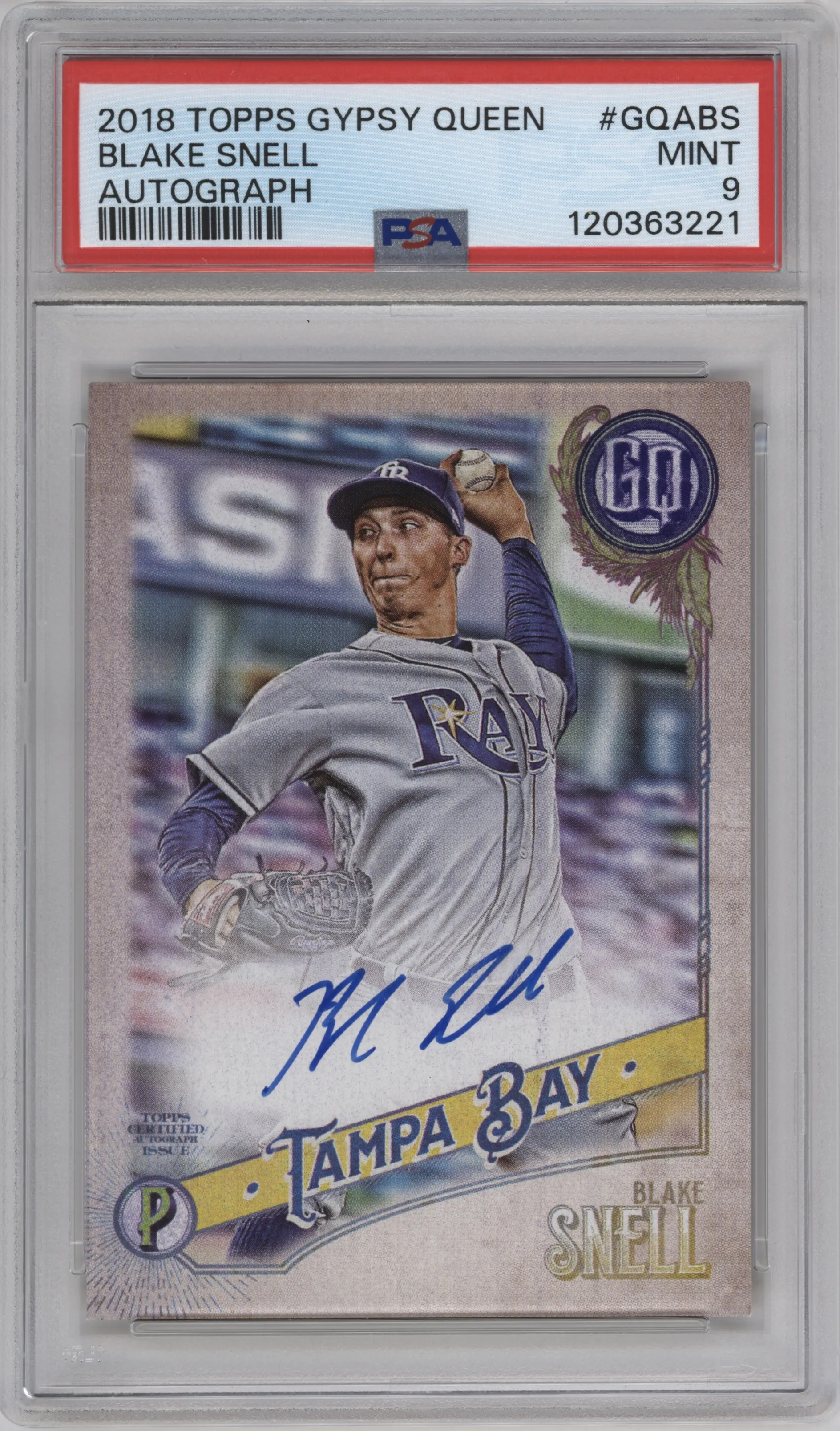 2018 Topps Gypsy Queen Auto Blake Snell #GQA-BS PSA 9