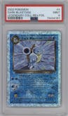 Dark Blastoise from the 2002 Pokemon  set graded by PSA and given an overall grade of 9.