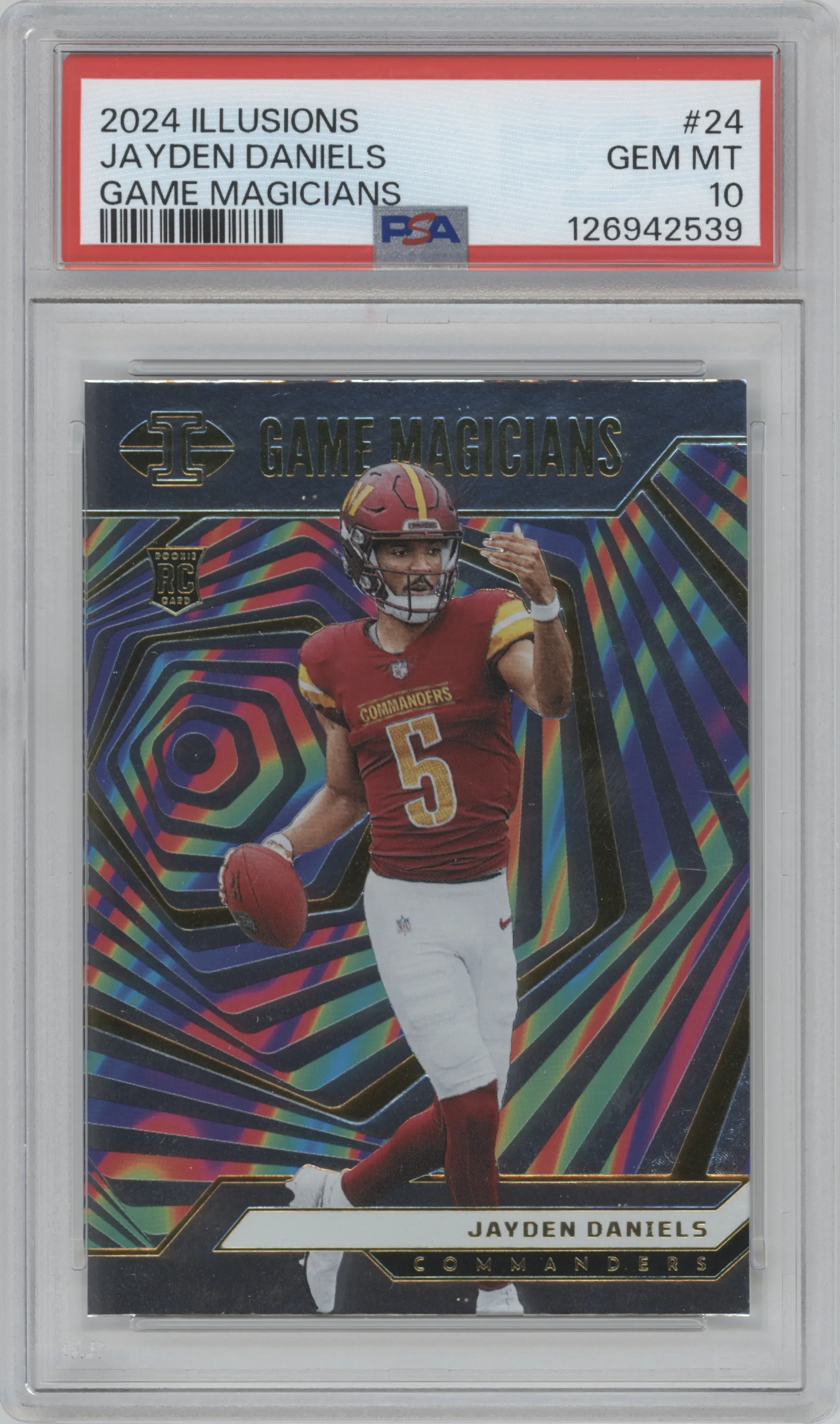 2024 Panini Illusions Game Magicians Jayden Daniels PSA 10