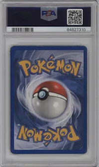 Entei Gold Star from the 2005 Pokemon EX set graded by PSA and given an overall grade of 3.