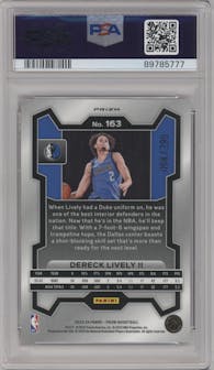Dereck Lively II from the 2023-24 Panini Prizm set featuring a Red Prizm parallel graded by PSA and given an overall grade of 10.