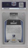 Ja Morant from the 2019-20 Panini Prizm set featuring a Silver Prizm parallel graded by PSA and given an overall grade of 10.