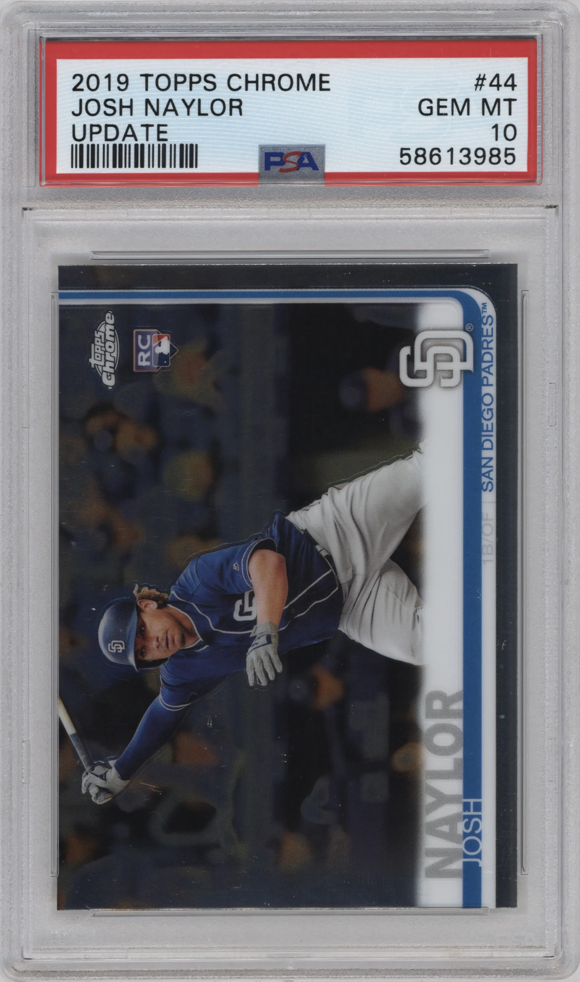 2019 Topps Chrome Update Josh Naylor PSA 10