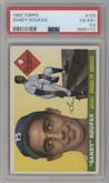 Sandy Koufax from the 1955 Topps set graded by PSA and given an overall grade of 4.5.