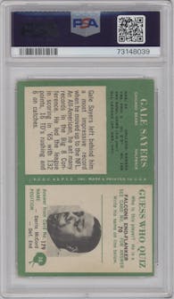 Gale Sayers from the 1966 Philadelphia set graded by PSA and given an overall grade of 2.