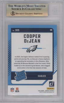 Cooper DeJean from the 2024 Donruss set graded by Beckett and given an overall grade of 9.5.
