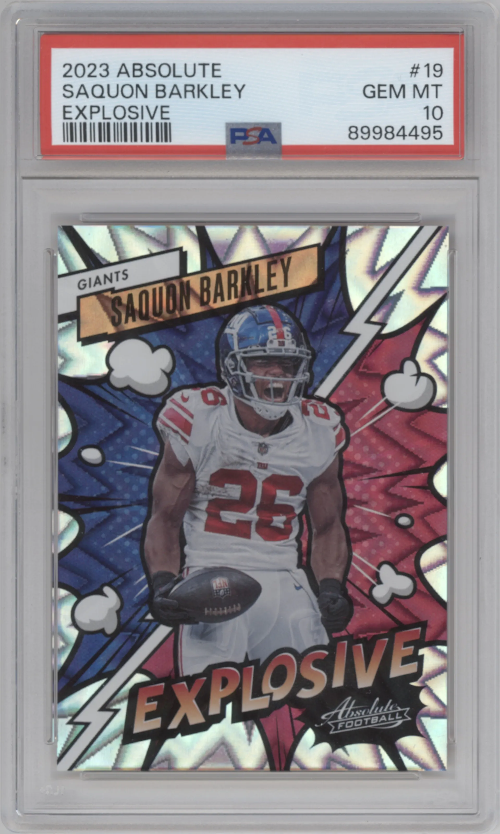 2023 Panini Absolute Explosive Saquon Barkley #19 PSA 10