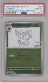 Leafeon from the 2023 Pokemon SV JPN set featuring a YU NAGABA X Pokémon Card Game promo card campaign parallel graded by PSA and given an overall grade of 10.