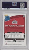 Shai Gilgeous-Alexander from the 2018-19 Panini Donruss  set graded by PSA and given an overall grade of 10.