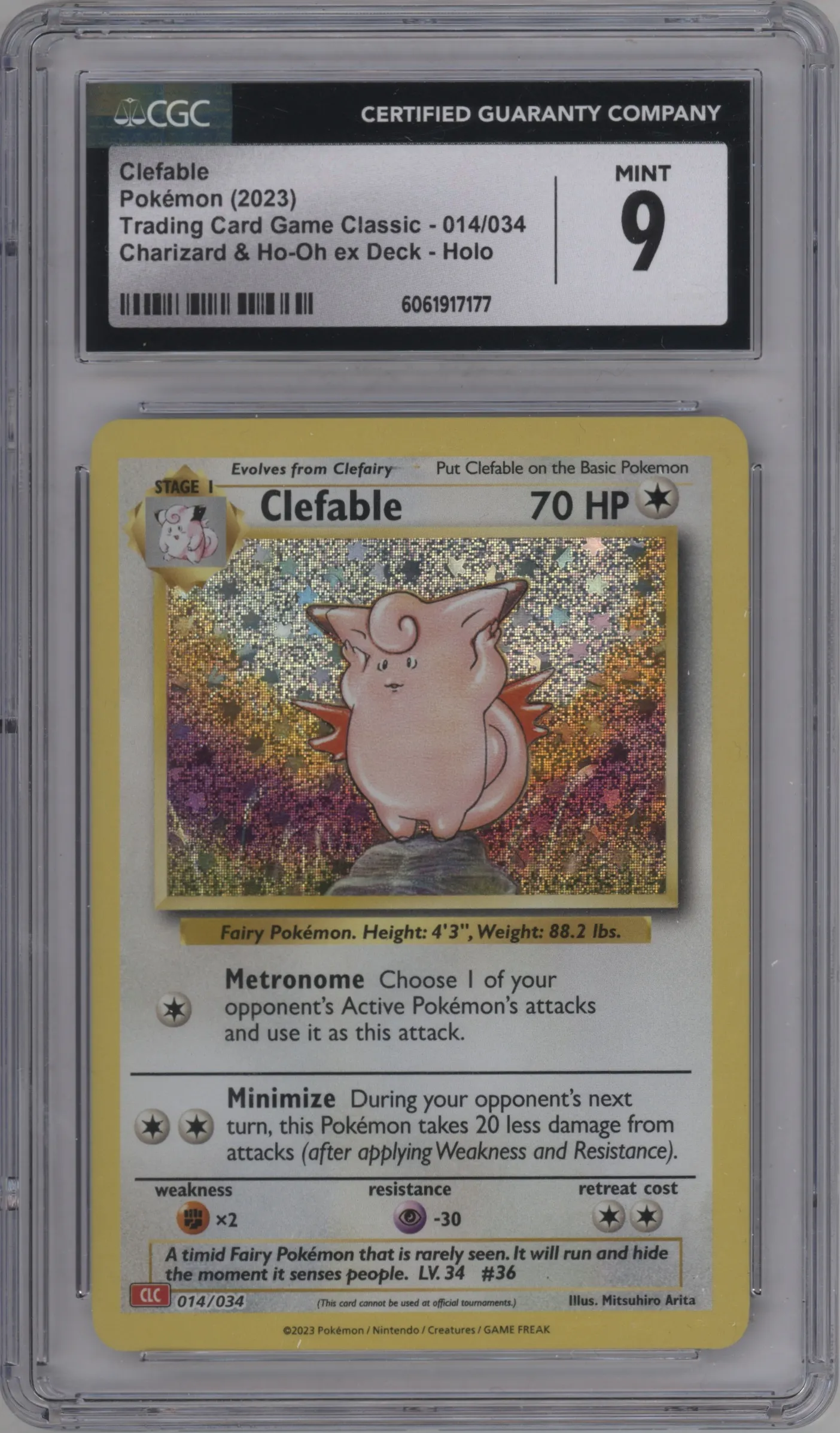 2023 Pokemon CLC Clefable CGC 9