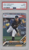 Paul Skenes from the 2024 Topps Now set graded by PSA and given an overall grade of 10.