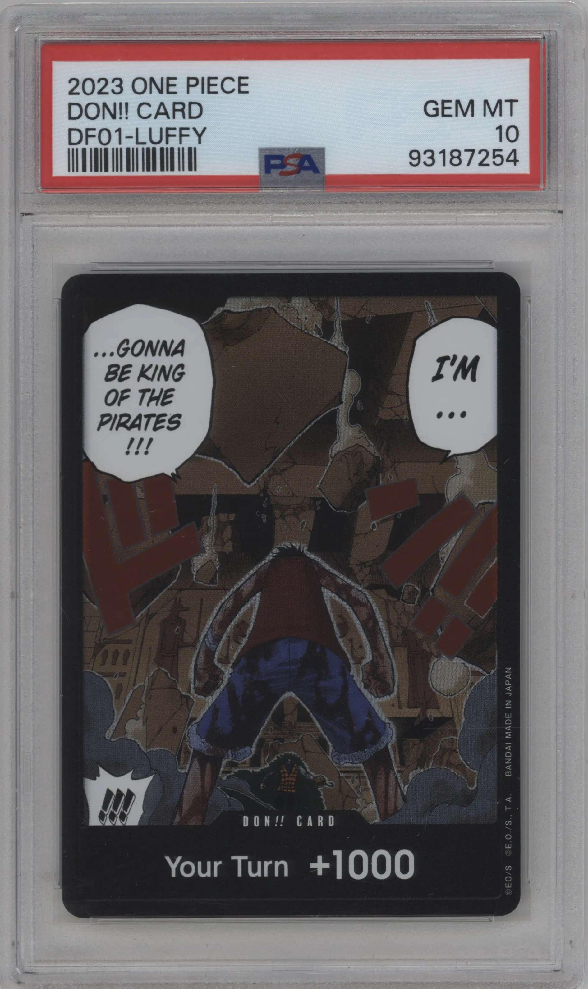 2023 One Piece Devil Fruits Coll.Vol.1 DON!! Card PSA 10