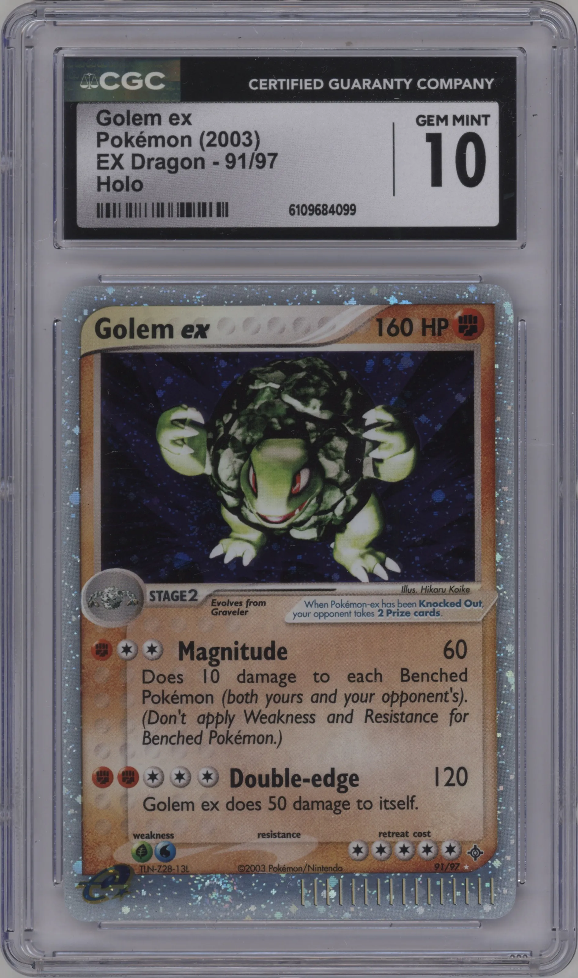 2003 Pokemon EX Dragon Golem ex #91 CGC 10