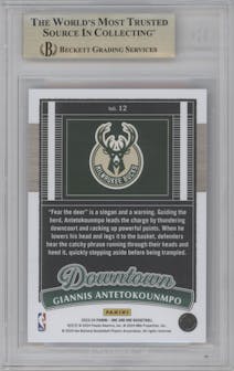Giannis Antetokounmpo from the 2023-24 Panini One and One set graded by Beckett and given an overall grade of 9.5.