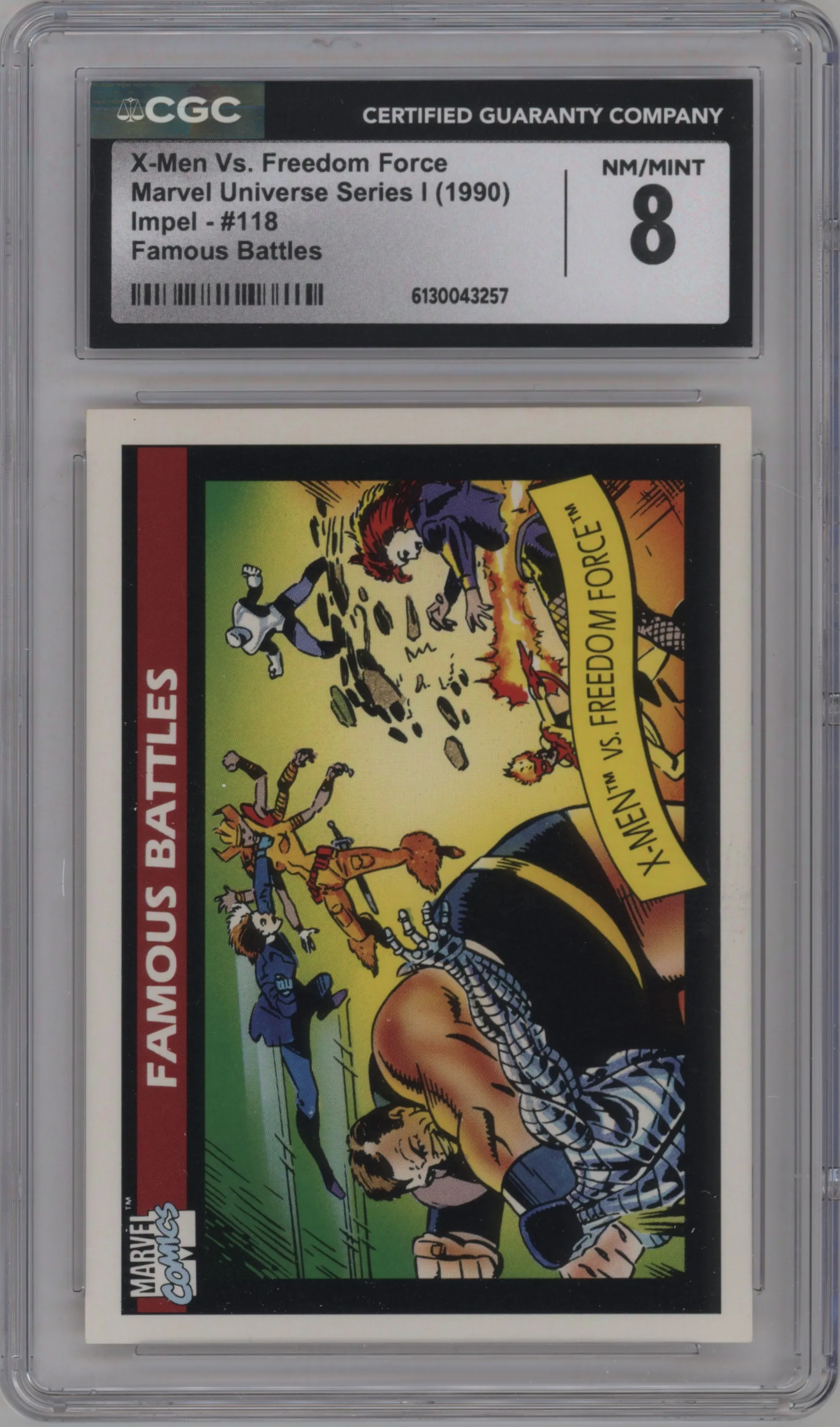 1990 Impel Marvel Universe X-Men vs. Freedom Force CGC 8