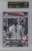 Lebron James from the 2024 Topps Now Olympics set graded by Beckett and given an overall grade of 10.