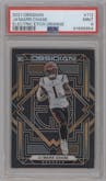 Ja'Marr Chase from the 2021 Panini Obsidian set featuring a Electric Etch Orange parallel graded by PSA and given an overall grade of 9.