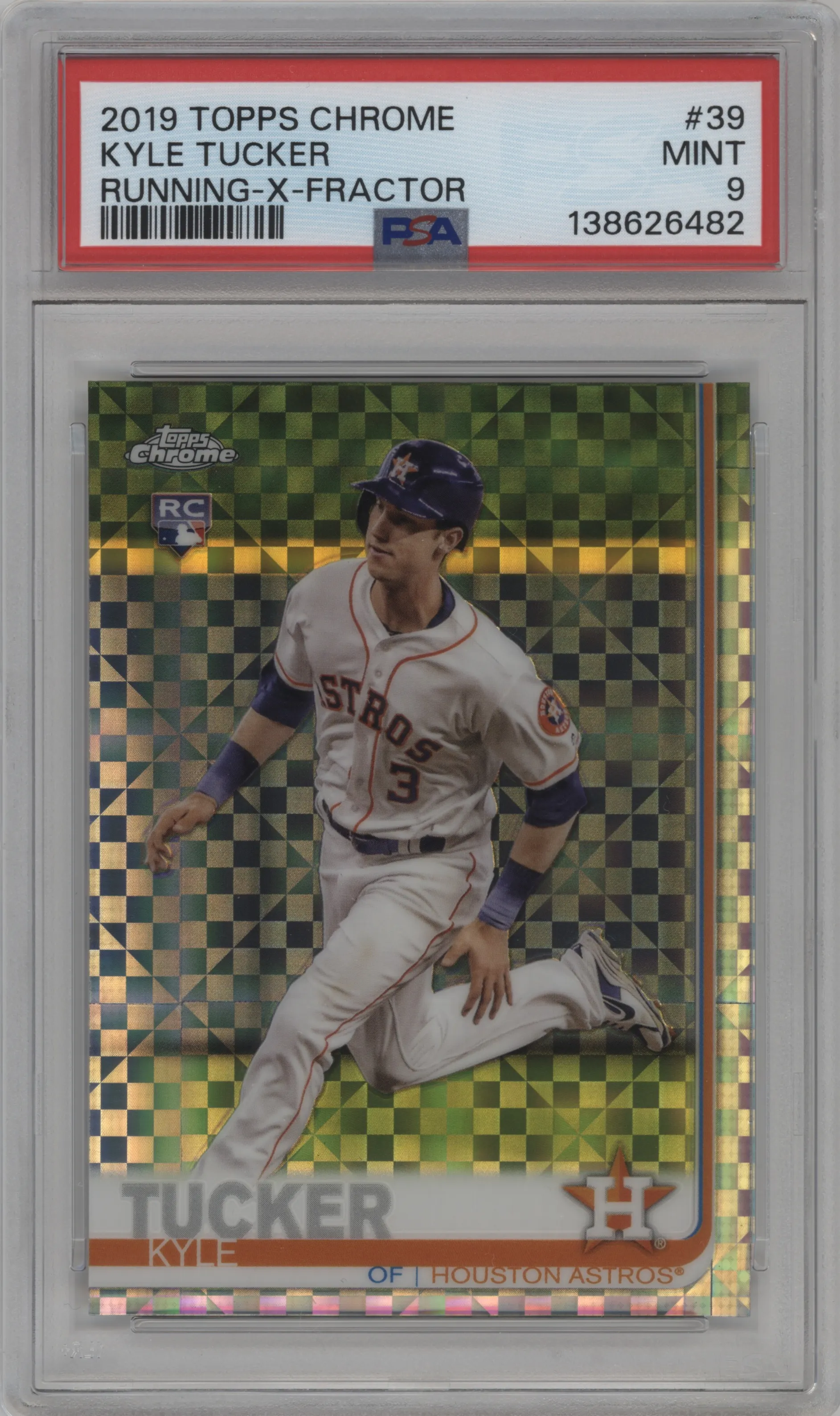 2019 Topps Chrome Kyle Tucker X-Fractor PSA 9