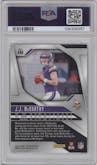 J.J. McCarthy from the 2024 Panini Prizm set graded by PSA and given an overall grade of 10.