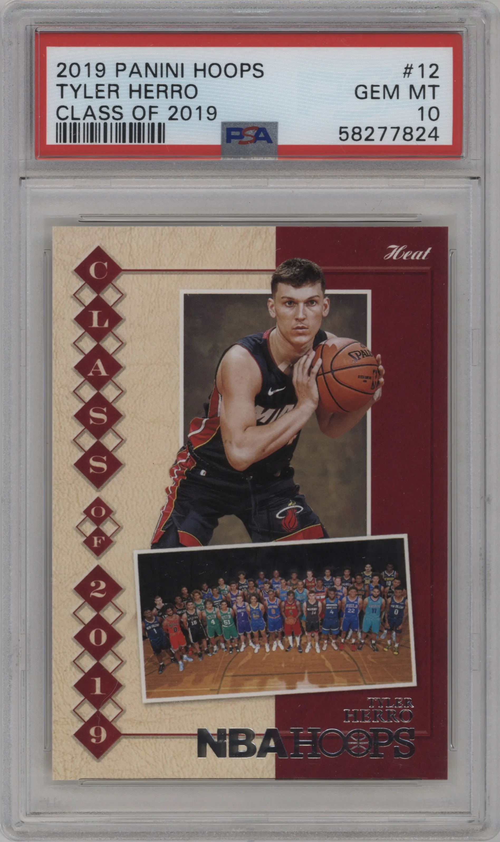 2019 Panini NBA Hoops Class of 2019 Tyler Herro PSA 10