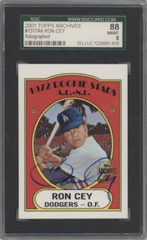 Ron Cey from the 2001 Topps Archives set graded by SGC and given an overall grade of 8.