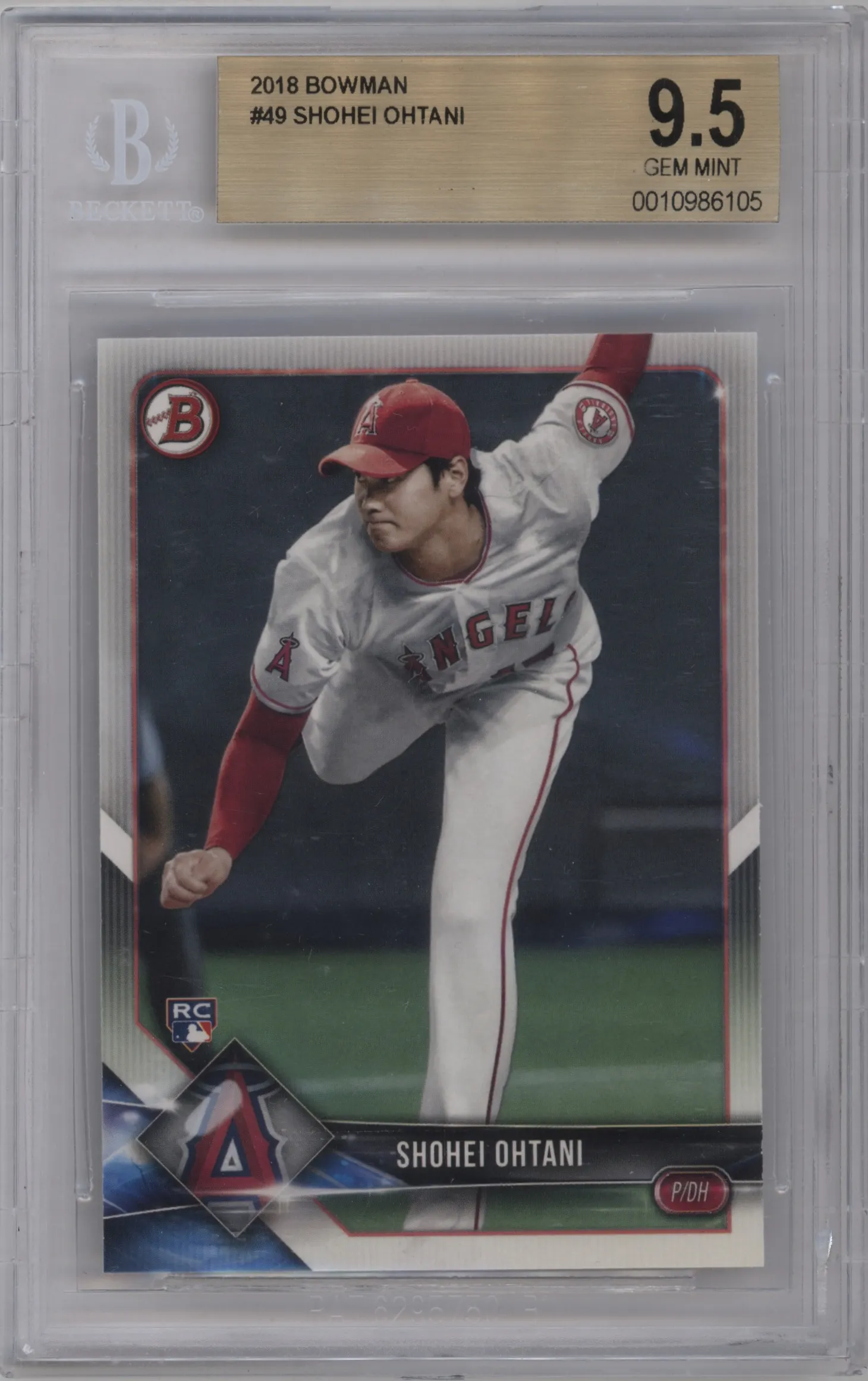 2018 Bowman Shohei Ohtani #49 BGS 9.5
