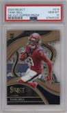 Tank Dell from the 2023 Panini Select set featuring a Die-Cut Copper parallel graded by PSA and given an overall grade of 10.