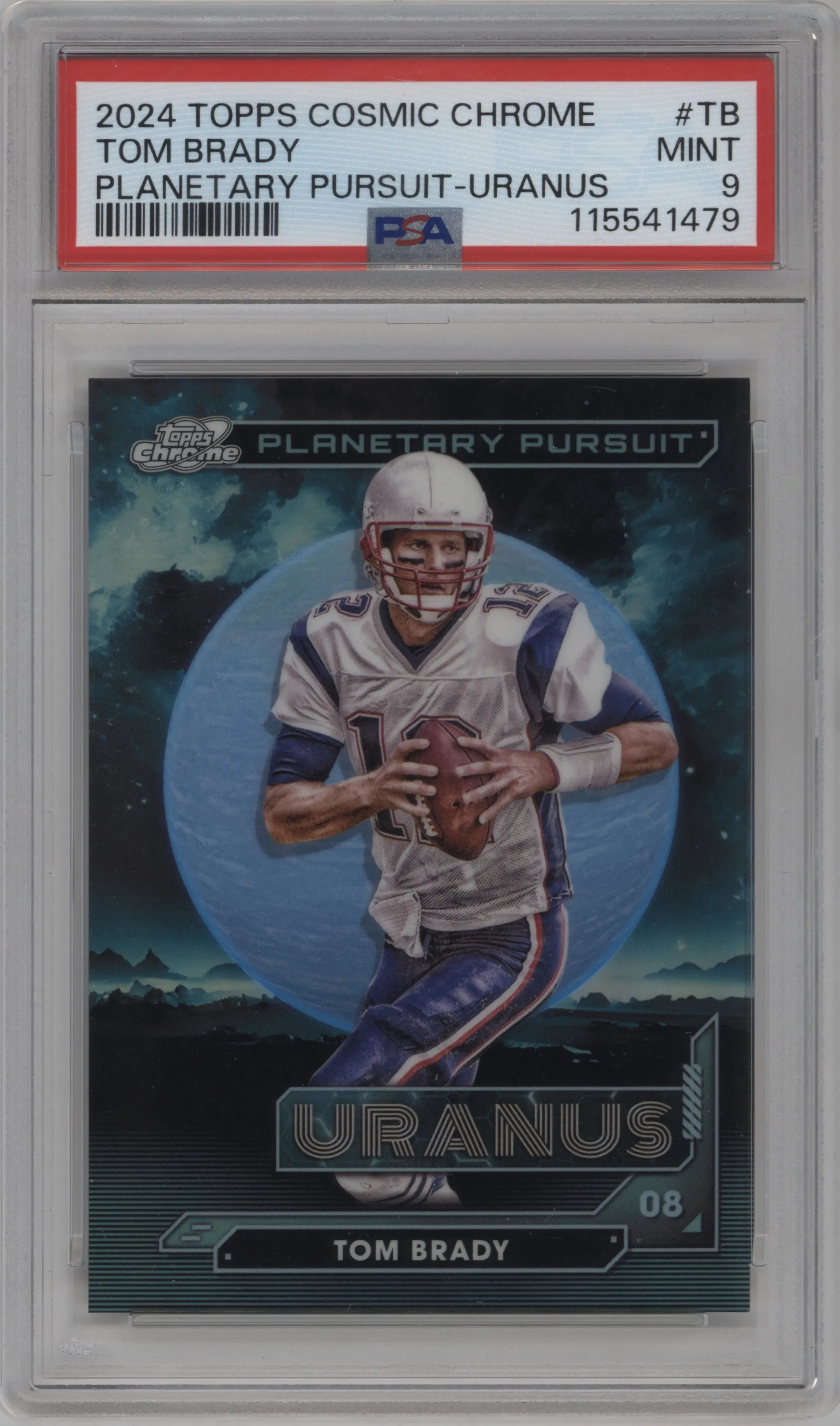 2024 Topps Cosmic Chrome Planetary Pursuit Uranus Tom Brady #PPU-TB PSA 9