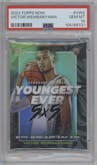 Victor Wembanyama from the 2023-24 Topps Now set graded by PSA and given an overall grade of 10.