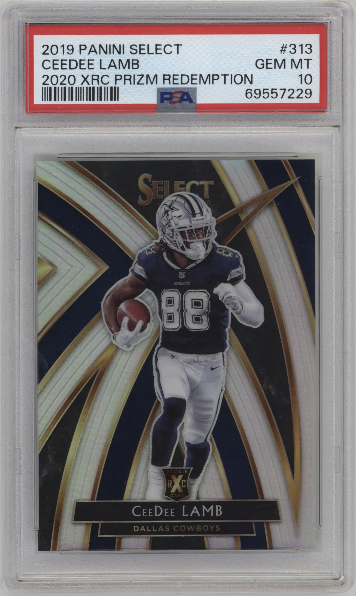 2019 Panini Select 2020 XRC Rdmptn. CeeDee Lamb #313 PSA 10
