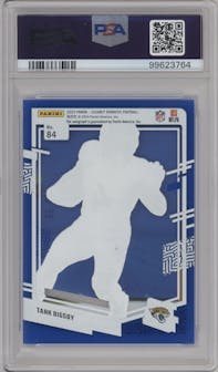 Tank Bigsby from the 2023 Clearly Donruss set featuring a Blue parallel graded by PSA and given an overall grade of 10.