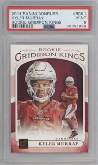 Kyler Murray from the 2019 Panini Donruss set graded by PSA and given an overall grade of 9.