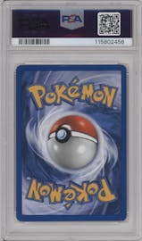 Lugia from the 2000 Pokemon Neo Genesis set graded by PSA and given an overall grade of 8.