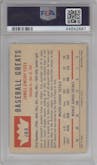 Jimmie Foxx from the 1960 Fleer Baseball Greats set graded by PSA and given an overall grade of 7.