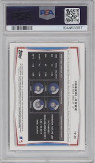 Aaron Judge from the 2014 Bowman Draft  set graded by PSA and given an overall grade of 10.