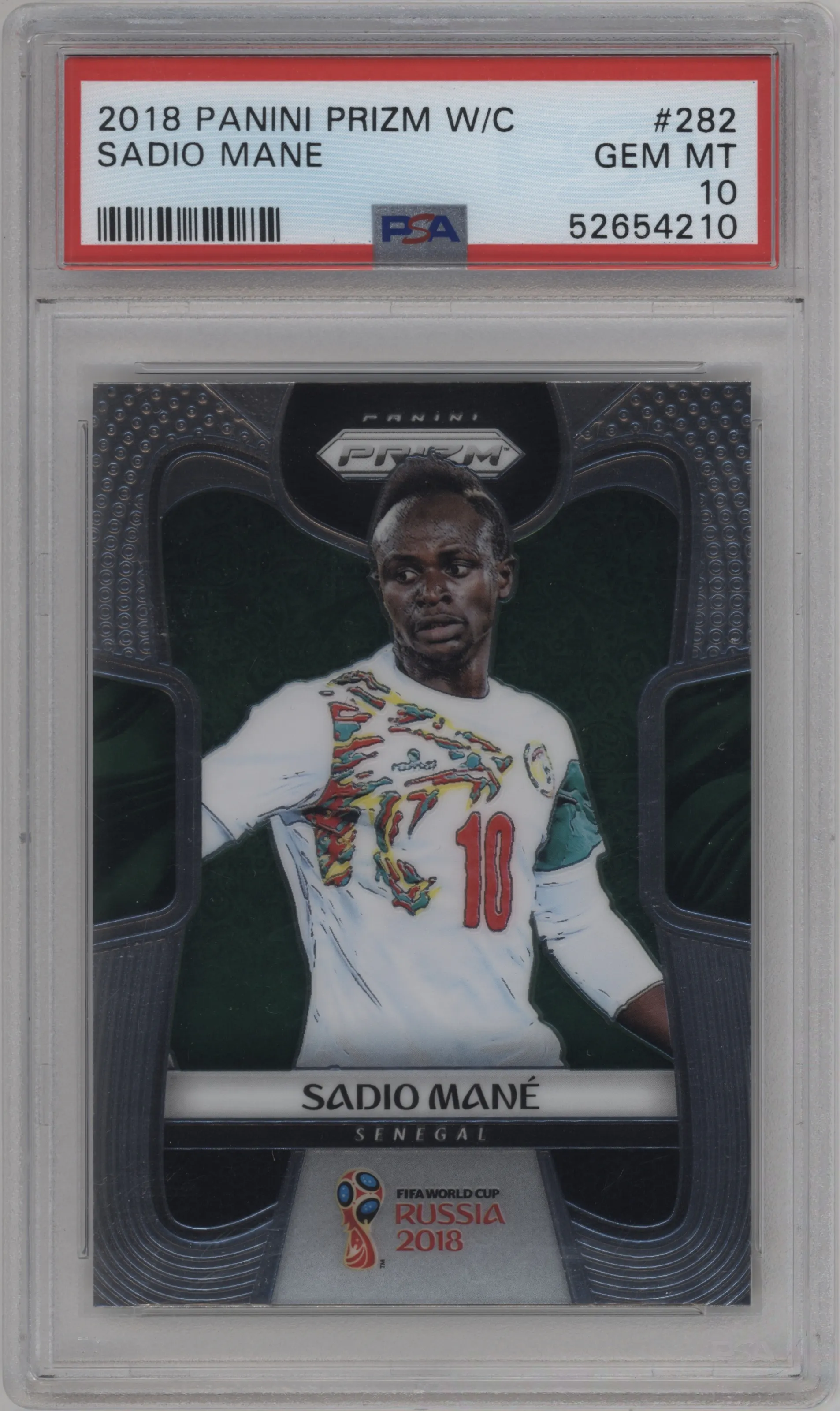 2018 Panini Prizm World Cup Sadio Mane #282 PSA 10