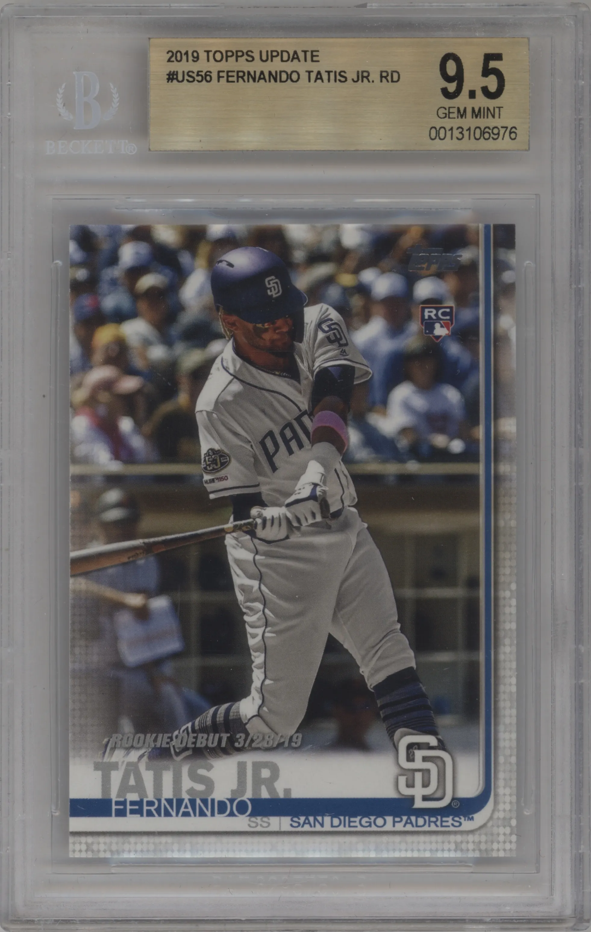 2019 Topps Update Fernando Tatis Jr. BGS 9.5