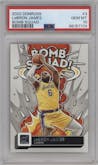 LeBron James from the 2022-23 Panini Donruss set graded by PSA and given an overall grade of 10.