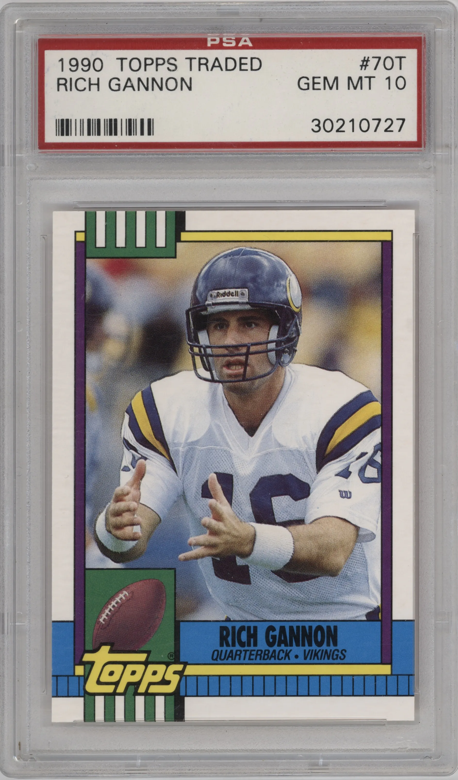 1990 Topps Traded Rich Gannon PSA 10